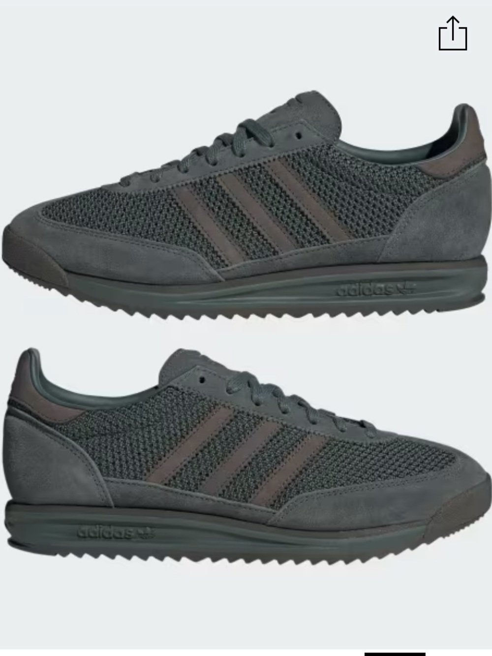 Adidas SL 72 RS Shoes Legend Ivy/ Shadow Olive Knit Suede